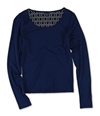 Aeropostale Womens Crochet Back Basic T-Shirt 400 XS