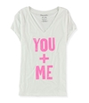 Aeropostale Womens You + Me Graphic T-Shirt 102 XS