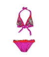 Becca Womens Paisley Layered 2 Piece Bikini