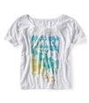 Aeropostale Womens Summerfest Dolman Graphic T-Shirt bleach L