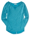 Aeropostale Womens Woven Back Soft Embellished T-Shirt 435 S