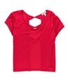 Aeropostale Womens Bow-Tie Cropped Embellished T-Shirt 863 XS