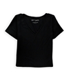 Aeropostale Womens Solid Stretch Basic T-Shirt 001a L