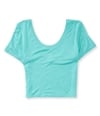 Aeropostale Womens Scoop-Back Bodycon Basic T-Shirt 158 XS