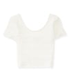 Aeropostale Womens Lace Bodycon Crop Graphic T-Shirt 047 XL