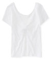 Aeropostale Womens Knot Back Cropped Basic T-Shirt 102 XS