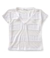 Aeropostale Womens Sheer Stripe Wide Basic T-Shirt 102 XL