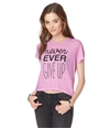 Aeropostale Womens Never Ever Giveup Graphic T-Shirt 535 M