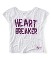 Aeropostale Womens Foil Hearbreaker Graphic T-Shirt 102 XL