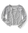 Aeropostale Womens Sleeve Leopard Print Cut-off Knit Sweater 052 XL