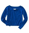 Aeropostale Womens Sleeve Leopard Print Cut-off Knit Sweater 173 L