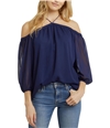 1.STATE Womens Sheer Knit Blouse eveningsky S