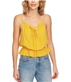1.STATE Womens Tie Front Peplum Cami Tank Top richmarigold S