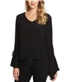 1.STATE Womens Cascade-Sleeve Pullover Blouse richblack S