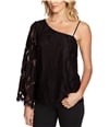 1.STATE Womens Lace One Shoulder Blouse richblack XS