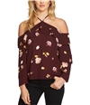 1.State Womens Printed Off The Shoulder Blouse