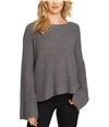 1.STATE Womens Textured Pullover Sweater pewterhthr XS