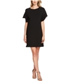 1.STATE Womens French Terry Sweater Dress black XS