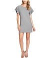 1.STATE Womens French Terry Sweater Dress smokehthr S