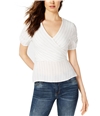 1.State Womens Ticking Wrap Blouse