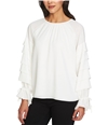 1.STATE Womens Tiered Knit Blouse antiqwhite XS