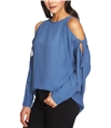 1.STATE Womens Cold Shoulder Knit Blouse harborsky XS
