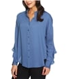 1.STATE Womens Ruffled Button Up Shirt harborsky XS