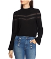 1.STATE Womens Lace Stripe Pullover Blouse black XS
