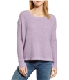 1.STATE Womens Lace-Up Back Pullover Sweater purple M