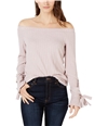 1.STATE Womens Tie Sleeve Cold Shoulder Blouse brghtpink M