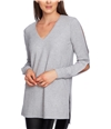 1.STATE Womens Slitted Sleeve Pullover Sweater heathergray M