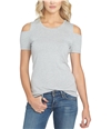 1.STATE Womens Cold-Shoulder Basic T-Shirt swanhthr XS