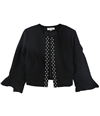 Tahari Womens Pearl Embellished Blazer Jacket black 20W