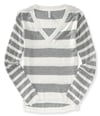 Aeropostale Womens Striped V Neck Knit Sweater 047 S