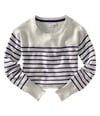 Aeropostale Womens Long Sleeve Opposite Stripe Knit Sweater lighties L