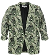 Tahari Womens Floral Two Button Blazer Jacket