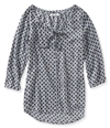 Aeropostale Womens Abstract Houndstooth Tunic Blouse 079 S