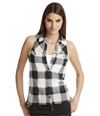 Aeropostale Womens Spencer Checked Button Up Shirt 001 XS