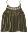 Aeropostale Womens Embroidered Swingy Cami Tank Top