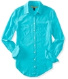 Aeropostale Womens Casual Ls Button Up Shirt