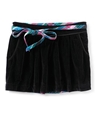 Aeropostale Womens Velour Removable Belt Mini Skirt black L