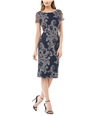 JS Collection Womens Floral Midi Dress navy 2