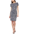 JS Collection Womens Embroidered Sheath Dress navysilver 8