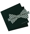 Tommy Hilfiger Mens Gingham Self-tied Bow Tie green One Size