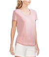 Vince Camuto Womens High-Low Basic T-Shirt smokeycoral XL