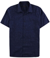 Z Zegna Mens Dress Basic Button Up Shirt navy L