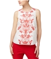 maison Jules Womens Embroidered Knit Blouse brightwhite M