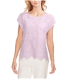 Vince Camuto Womens Lace Overlay Pullover Blouse ltpaspur M