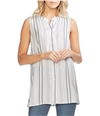 Vince Camuto Womens Sleeveless Button Down Blouse