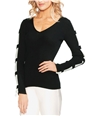 Vince Camuto Womens Contrast Pullover Sweater black S